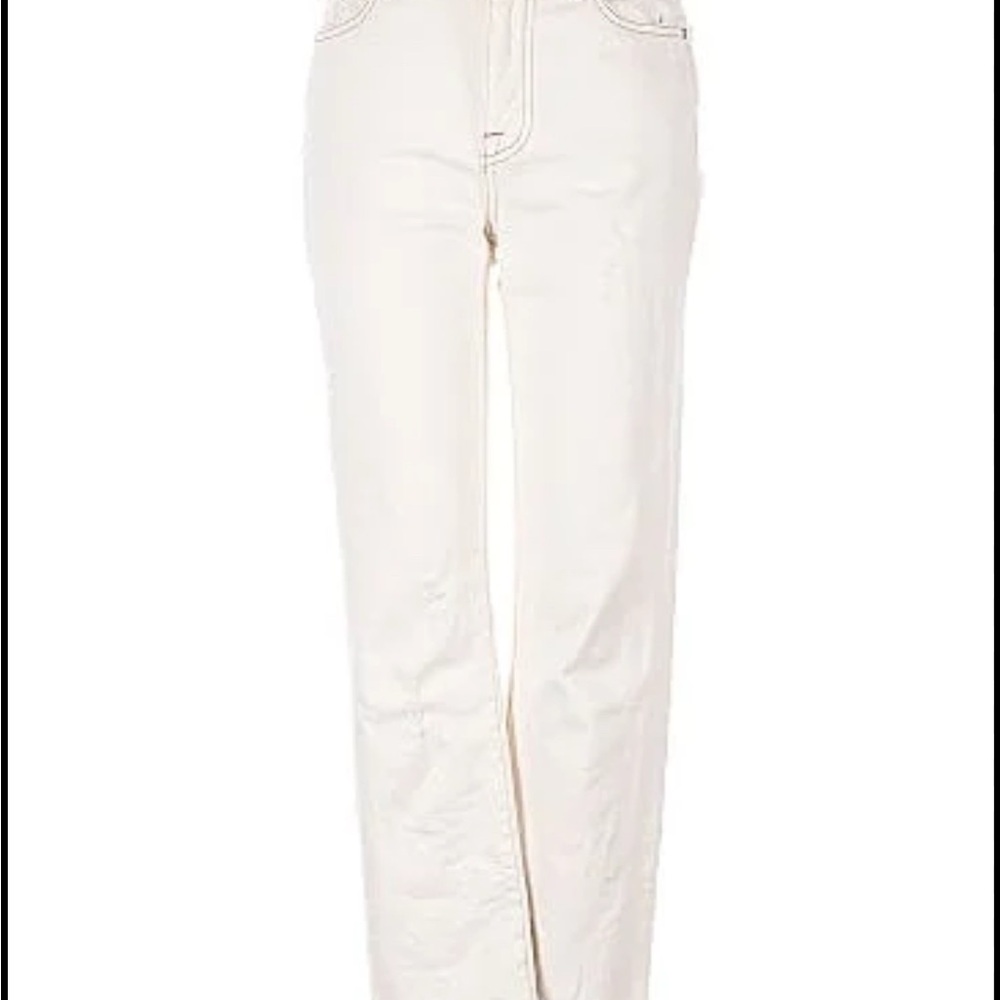 Jonathan Simkhai Cream Straight Leg Jeans
